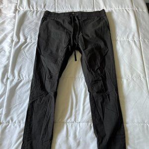 PacSun Black Drop Skinny Jogger Pants (Zipper Cuffs)